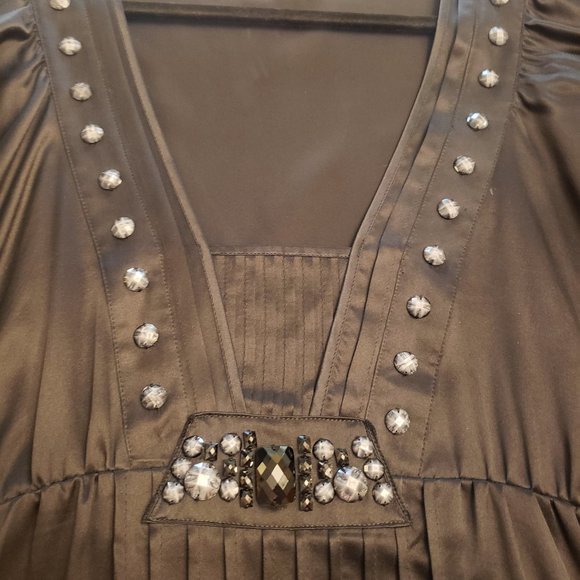 Ted Baker Black Embellished Silk Dress - Picture 15 of 16